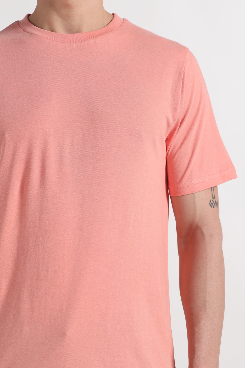 Clay Coral Crew Neck Organic Cotton T-Shirt – 180 GSM