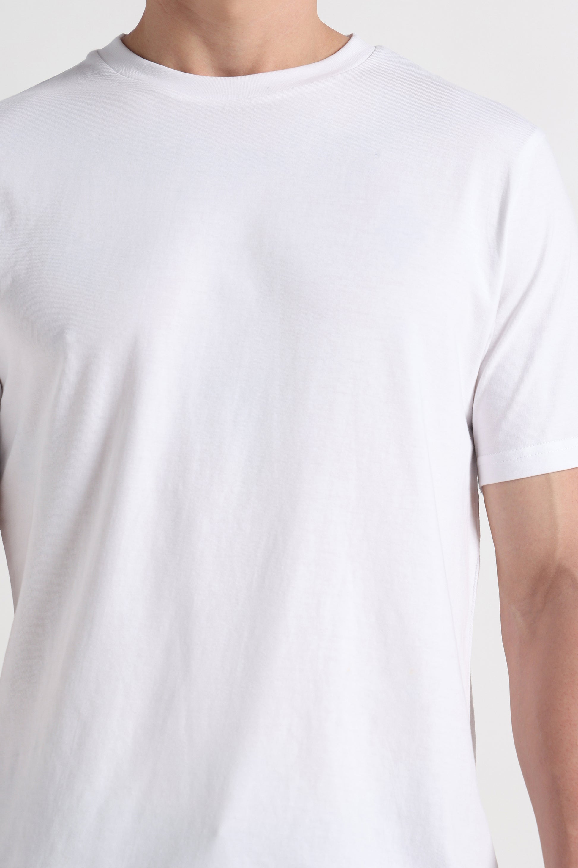 Frost Veil Crew Neck Organic Cotton T-Shirt – 180 GSM