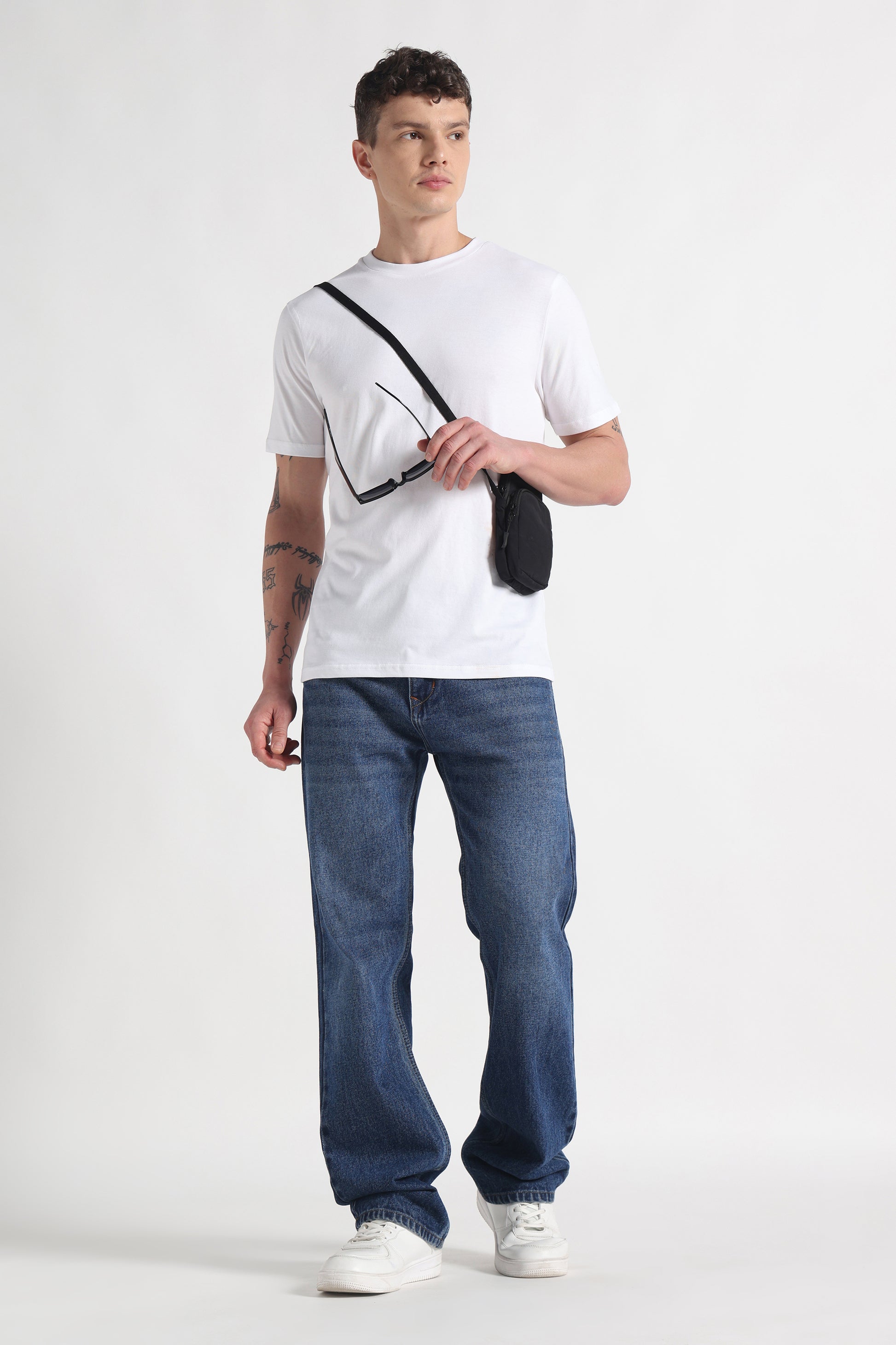 Frost Veil Crew Neck Organic Cotton T-Shirt – 180 GSM