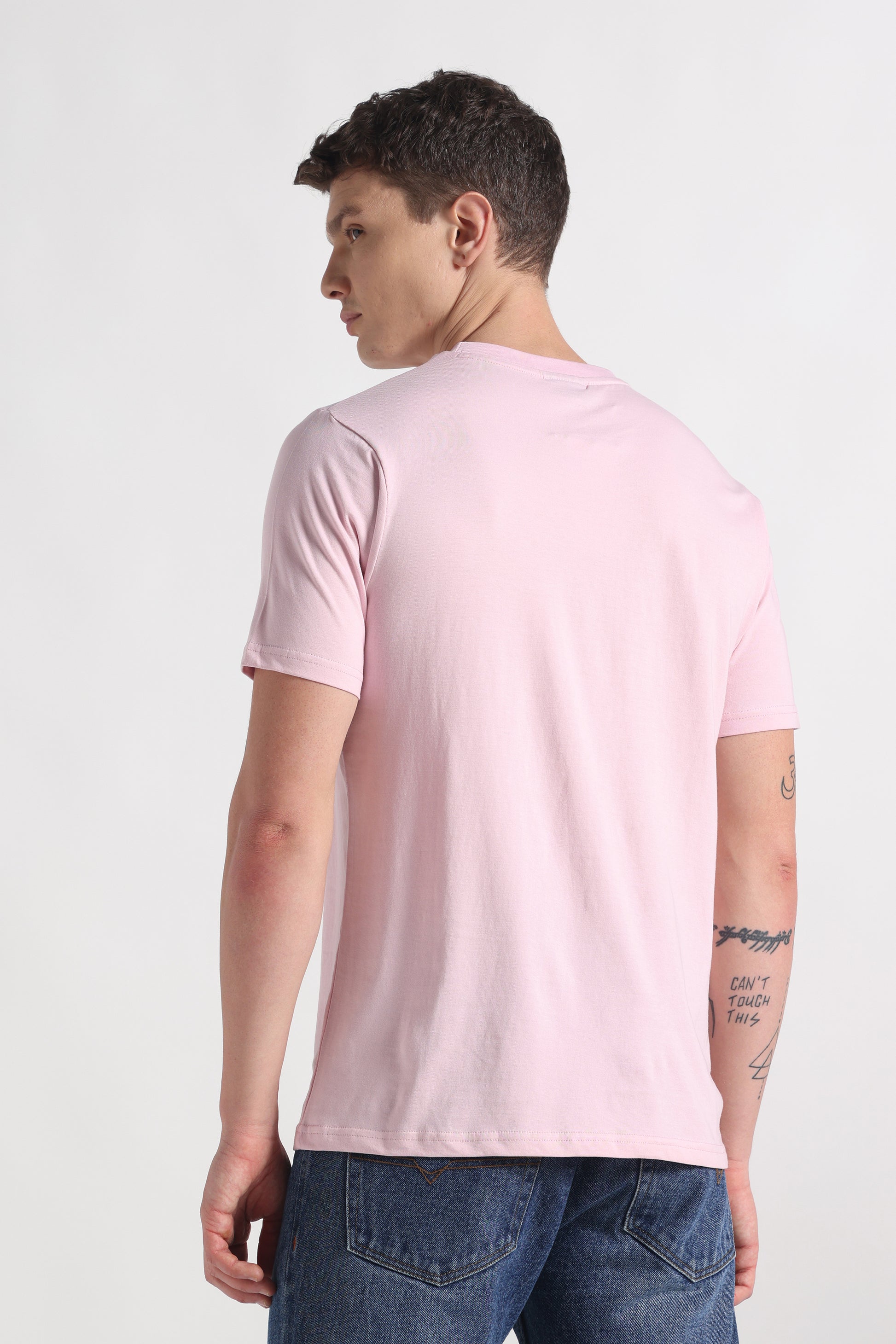Blush Crew Neck Organic Cotton T-Shirt – 180 GSM