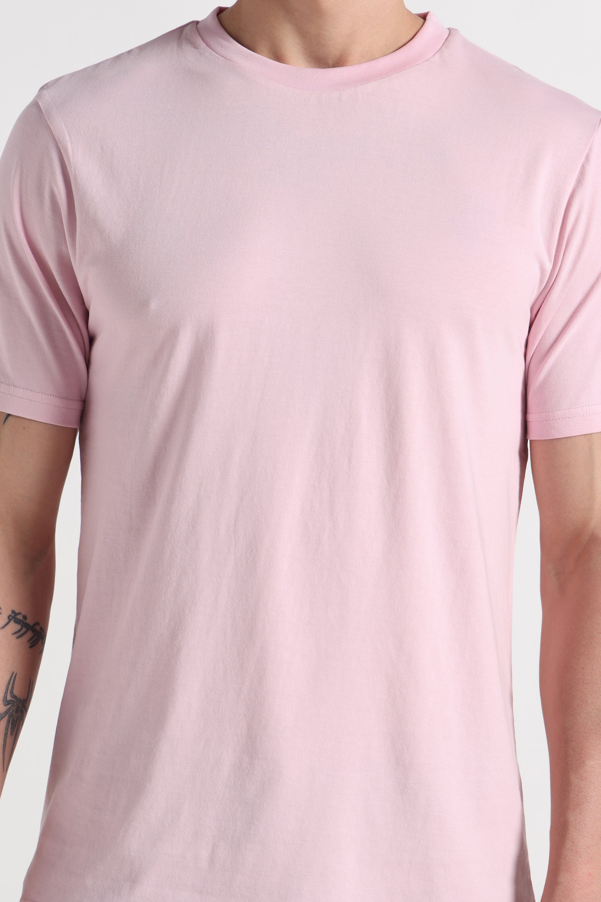 Blush Crew Neck Organic Cotton T-Shirt – 180 GSM