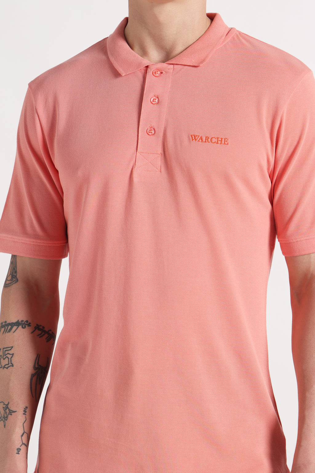 Clay Coral Polo Organic Cotton T-Shirt – 220 GSM