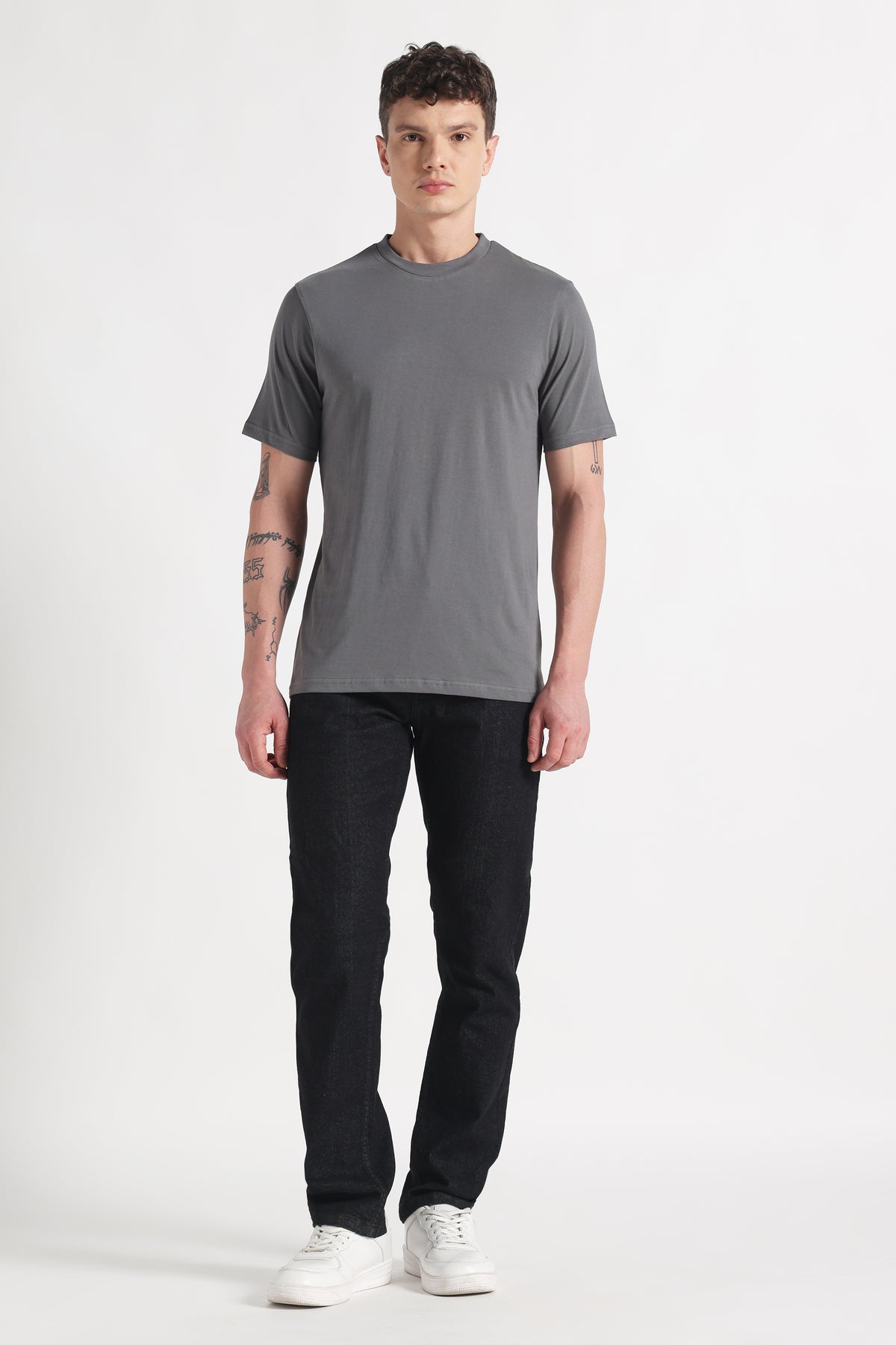 Stone Dusk Crew Neck Organic Cotton T-Shirt – 180 GSM