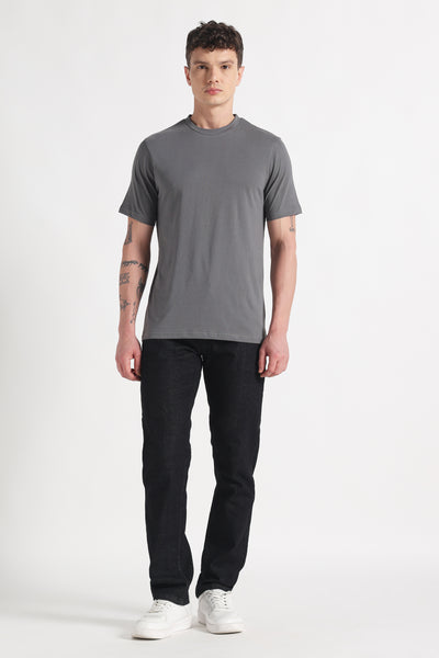 Stone Dusk Crew Neck Organic Cotton T-Shirt – 180 GSM