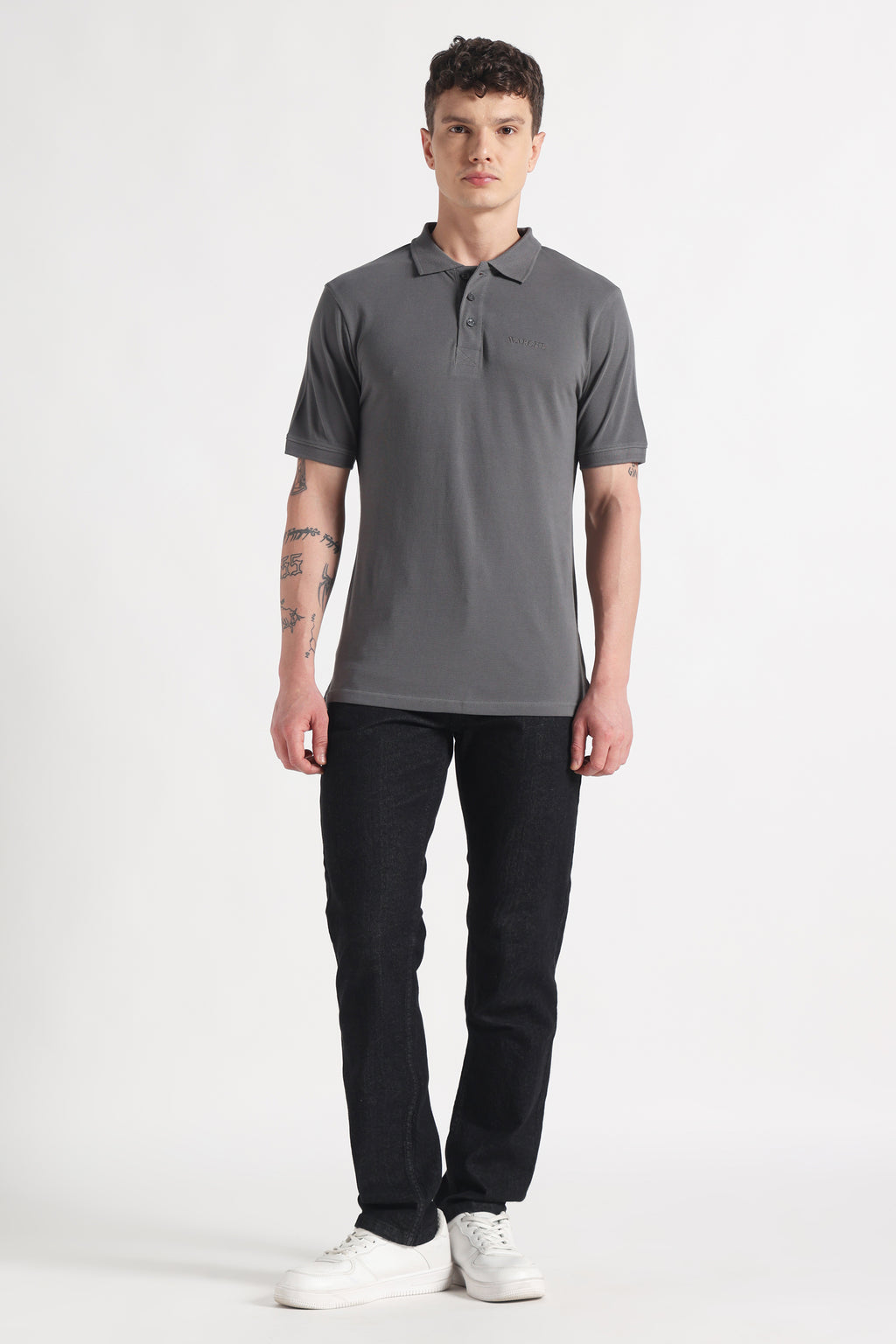 Stone Dusk Polo Organic Cotton T-Shirt – 220 GSM