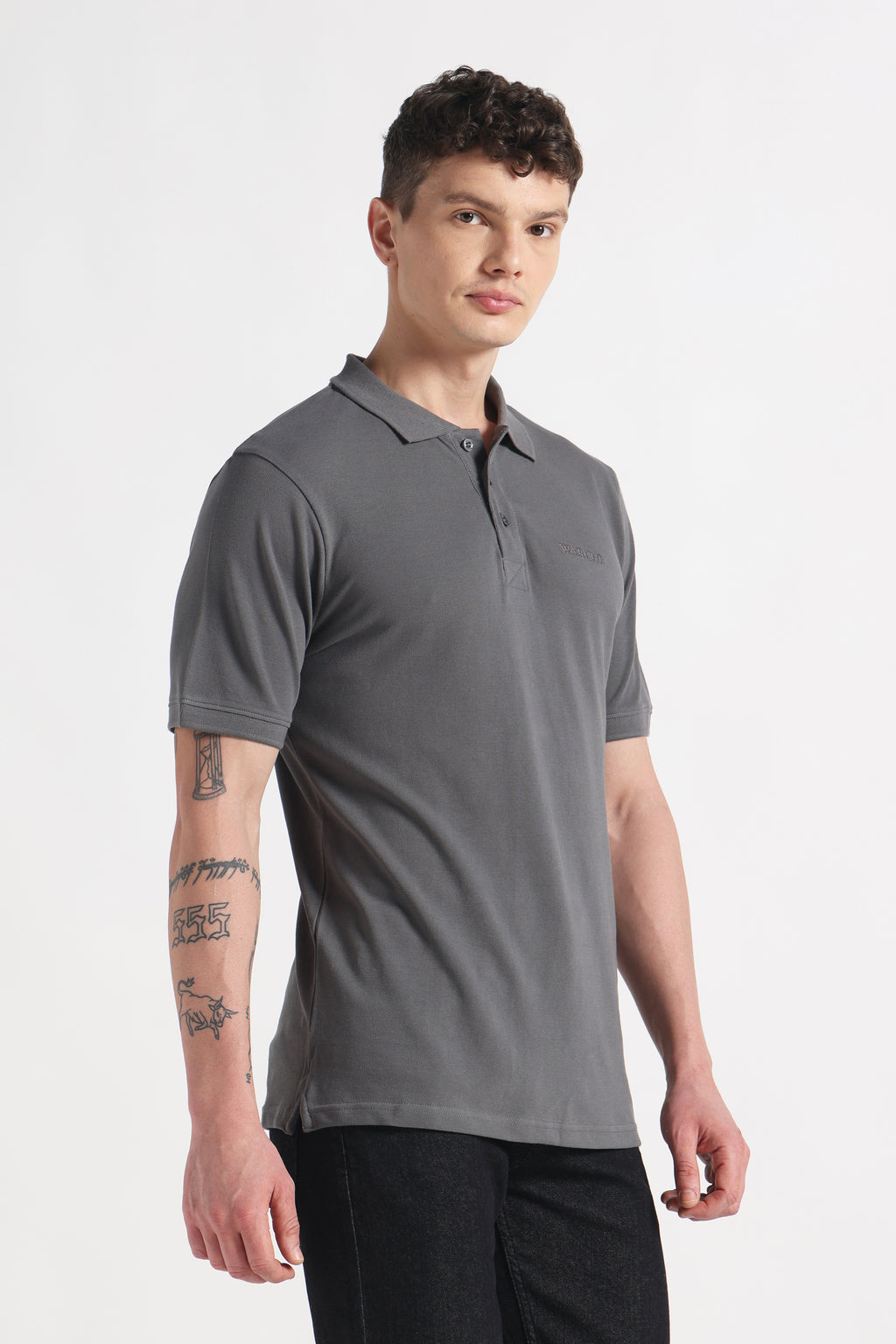 Stone Dusk Polo Organic Cotton T-Shirt – 220 GSM