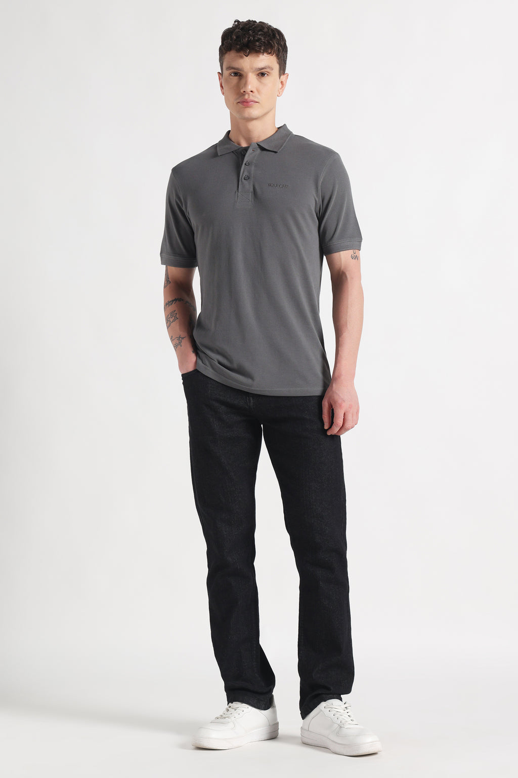 Stone Dusk Polo Organic Cotton T-Shirt – 220 GSM