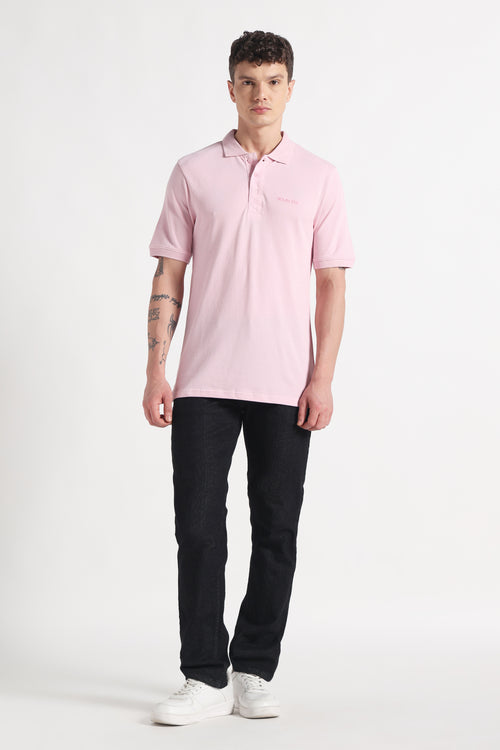Blush Polo Organic Cotton T-Shirt – 220 GSM