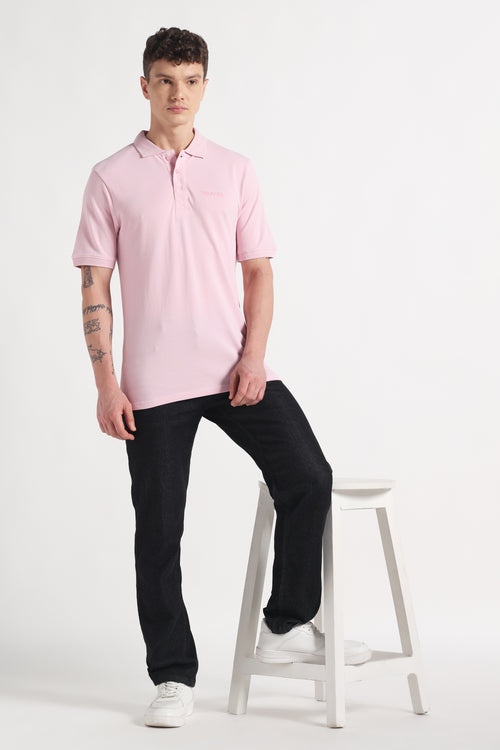 Blush Polo Organic Cotton T-Shirt – 220 GSM