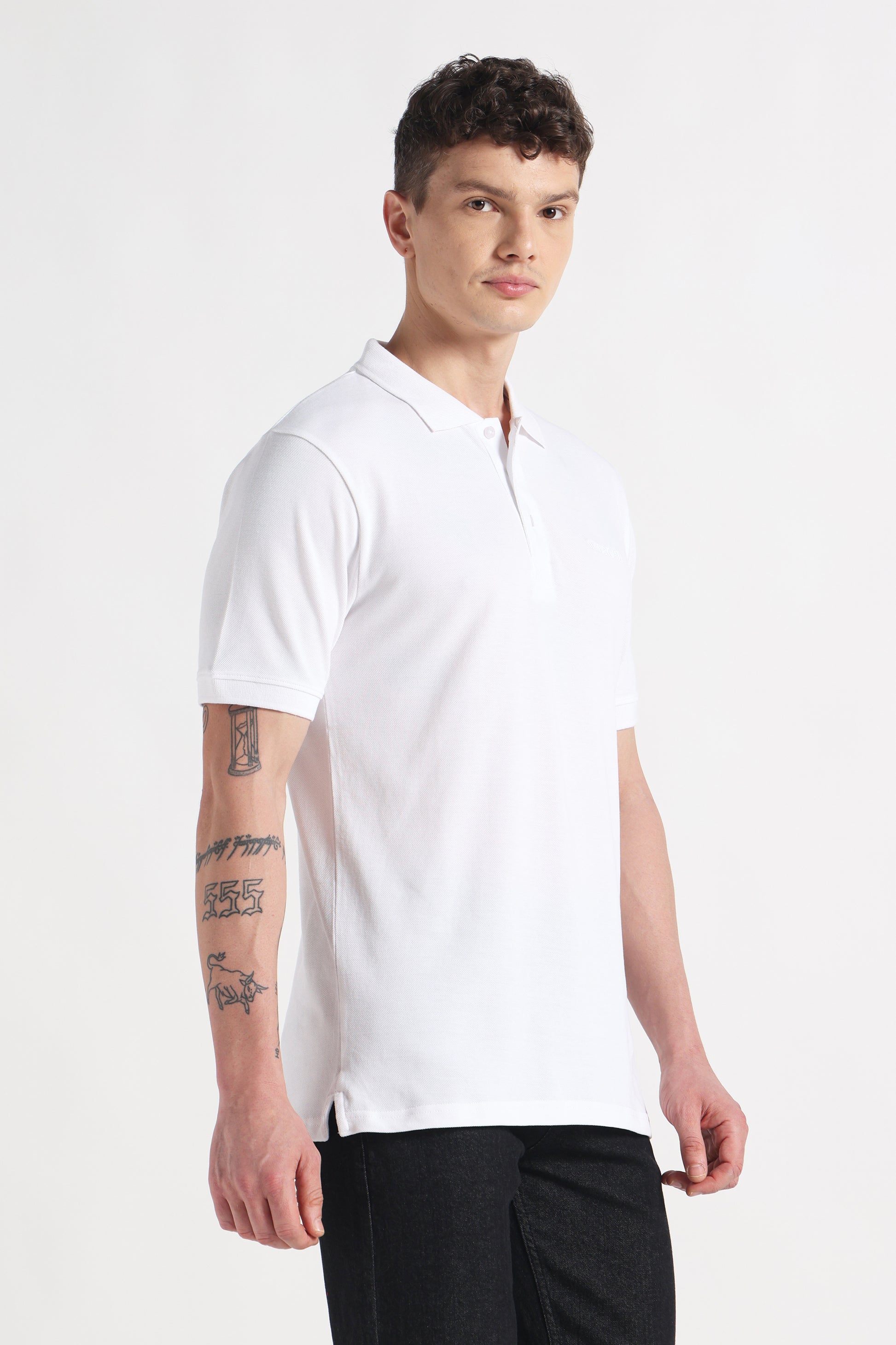 Frost Veil Polo Organic Cotton T-Shirt – 220 GSM
