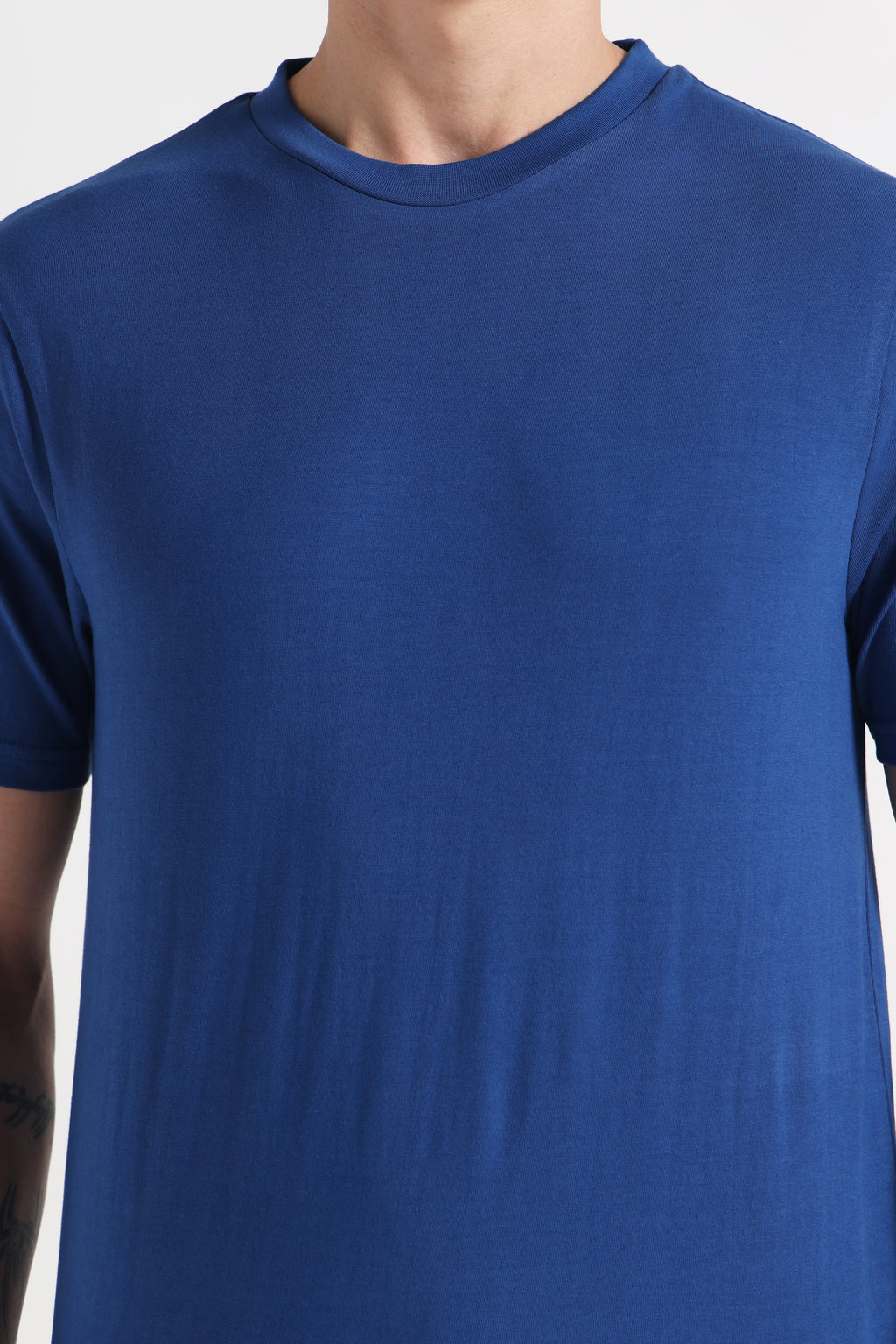 Indigo Drift Crew Neck Organic Cotton T-Shirt – 180 GSM